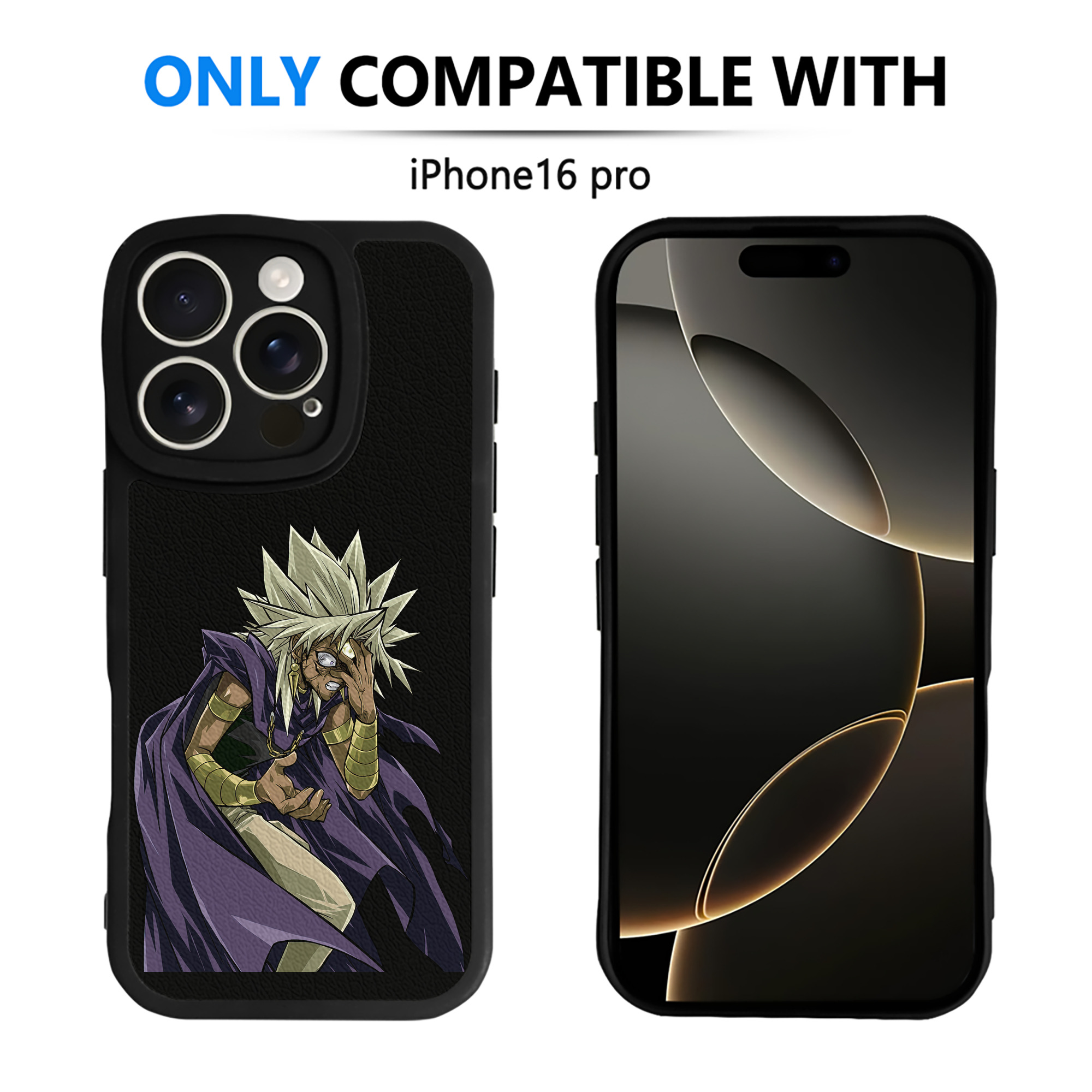 （画像用） 遊☆戯☆王 Yu-Gi-Oh! 【iPhone 16シリーズ対応】シリコンスマホケース（レザー調） 材質：シリコン